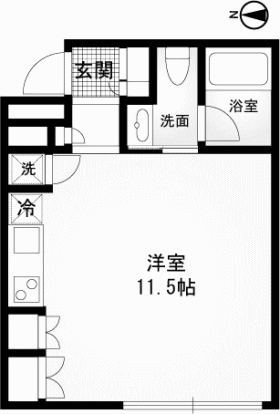 202号室　間取り図