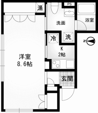 205号室　間取り図