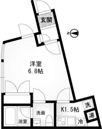 206号室　間取り図