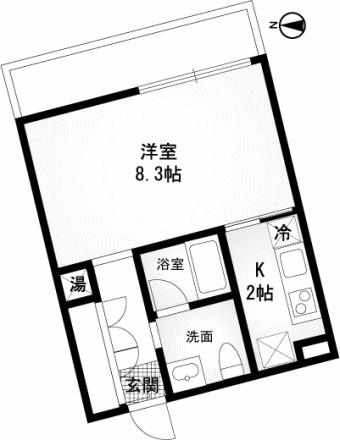 208号室　間取り図