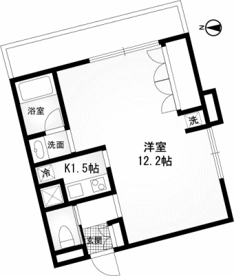 210号室　間取り図