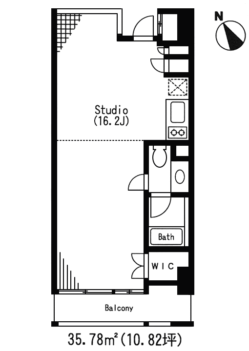 1LDK　間取り図