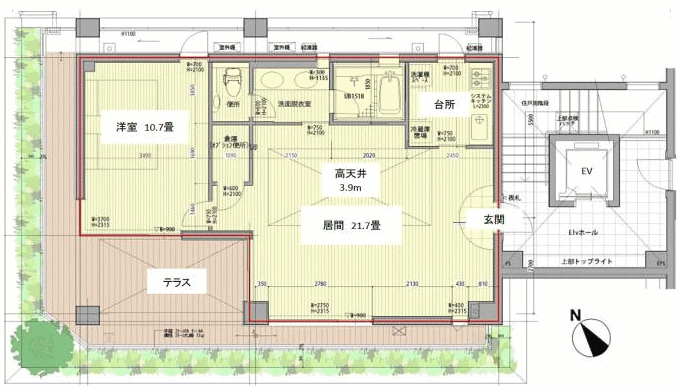A-301号室　間取り図