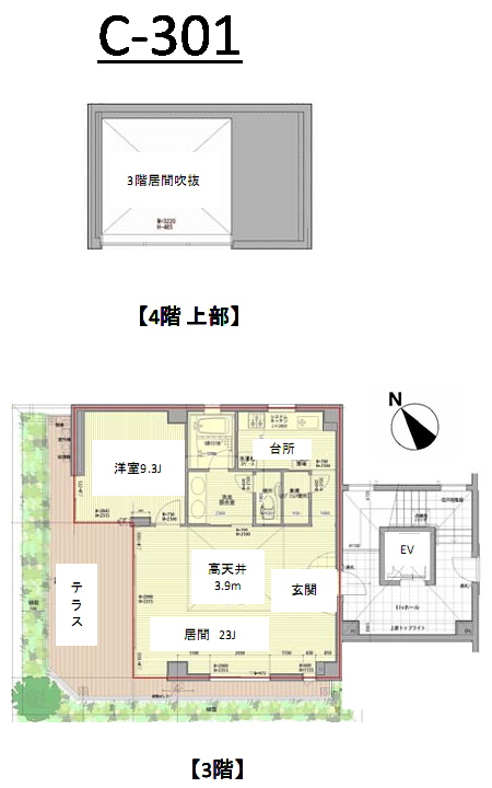 C-301号室　間取り図