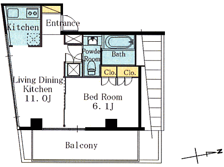 Lタイプ　間取り図