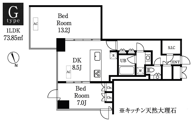 Gタイプ　1LDK　73.85ｍ2