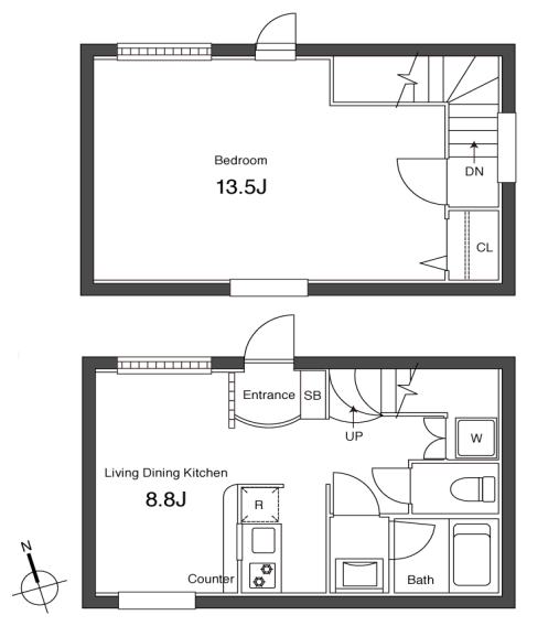 204号室間取り図