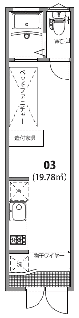 03号室　間取り図