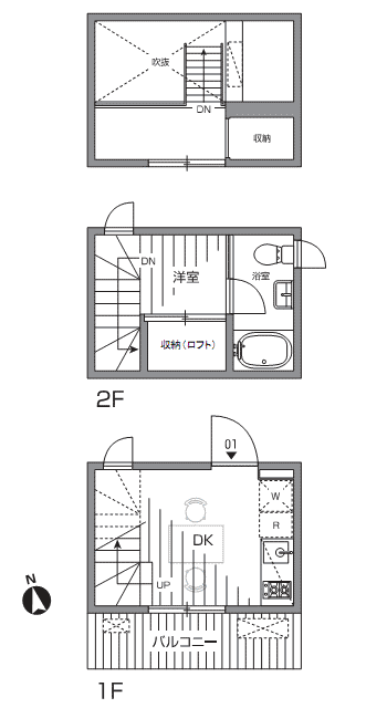 01号室　間取り図