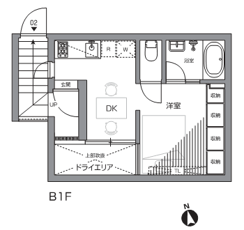 02号室　間取り図