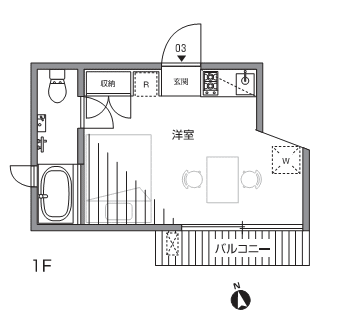 03号室　間取り図