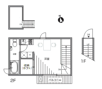 04号室　間取り図