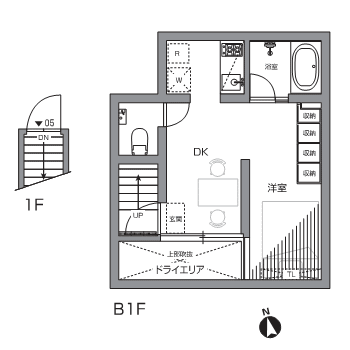 05号室　間取り図