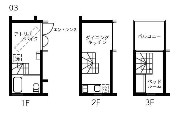 小田急線 千歳船橋駅 デザイナーズマンション 03 間取り図