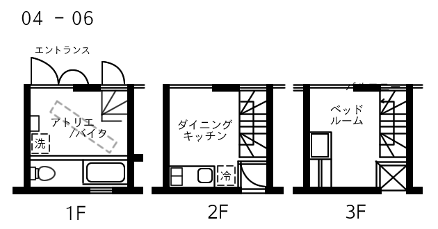 小田急線 千歳船橋駅 デザイナーズマンション 04 05 06 間取り図