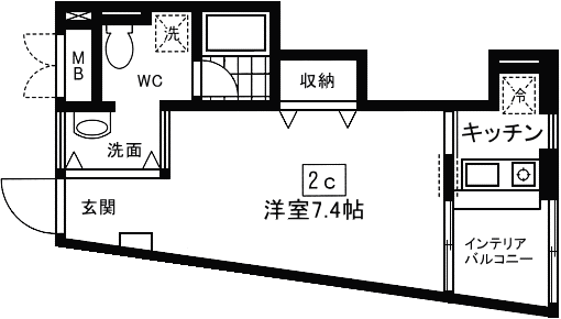 2ｃ号室　間取り図