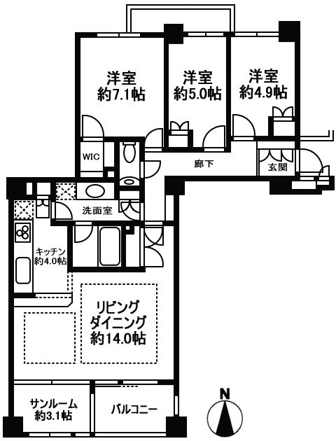 E2タイプ　間取り図