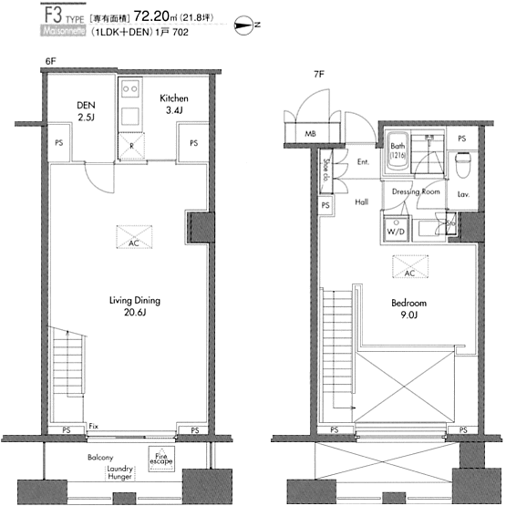 F3タイプ　間取り図