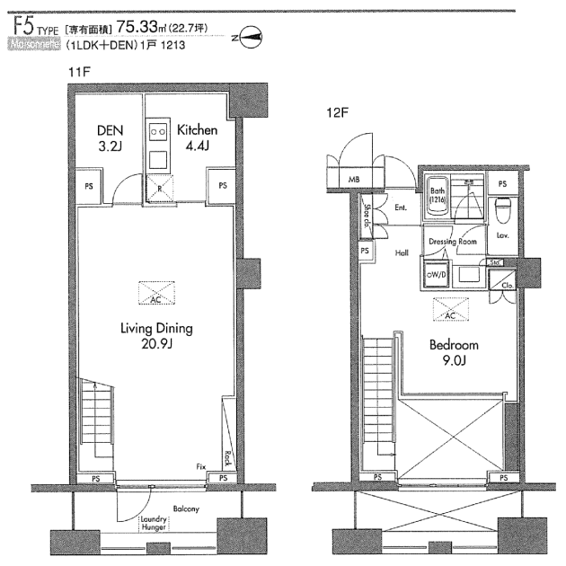 F5タイプ　間取り図