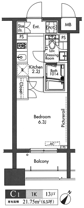 C1タイプ　間取り図