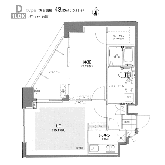 サウンドおしあげ　Dタイプ間取り図