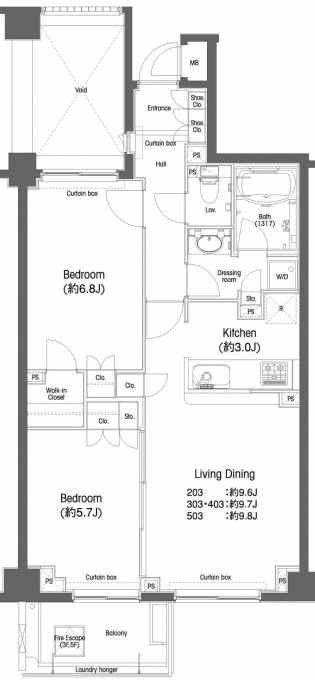 Lタイプ　間取り図