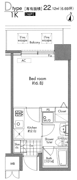 Dタイプ　間取り図