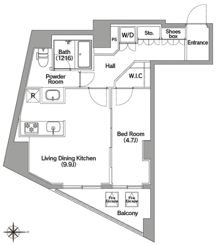 Iタイプ間取り図