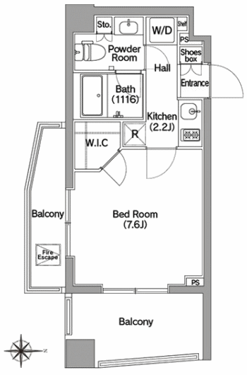 Mタイプ間取り図