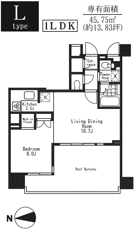 Lタイプ　間取り図