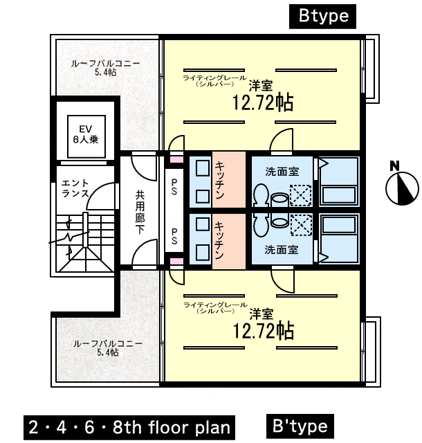 B・B’タイプ　1K　29.91ｍ2