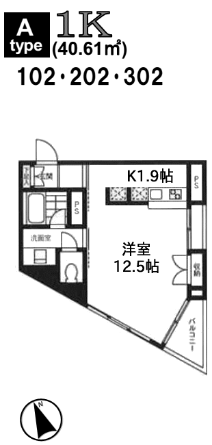 TetoTe（テトテ）　Aタイプ　間取り図