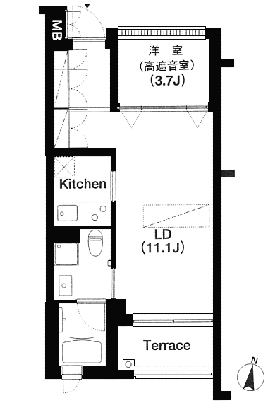 A1～A3タイプ　1LDK　37.71～38.71ｍ2