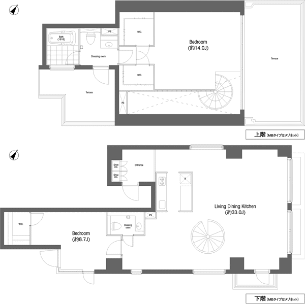 コンフォリア南青山　MBタイプ　（2LDK　125.88m2）