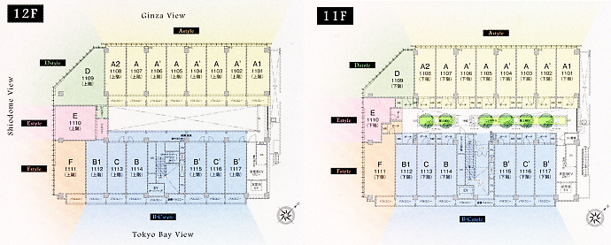 11階・12階　平面図