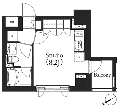 Aタイプ　STUDIO　25.12ｍ2