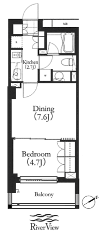 Dタイプ　1DK　34.50ｍ2