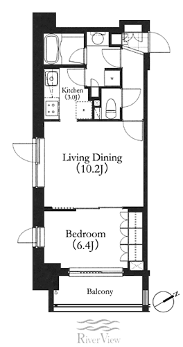 Fタイプ　1LDK　46.64ｍ2