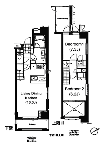 Jタイプ　2LDK　72.00ｍ2