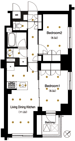 E-2タイプ　間取り図