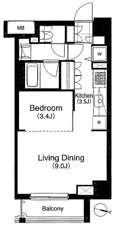 Fタイプ　1LDK　39.80ｍ2