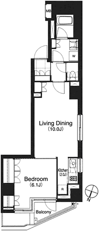 Jタイプ　1LDK　48.95ｍ2