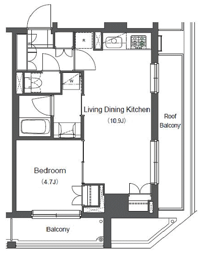 Kタイプ　1LDK　38.52ｍ2