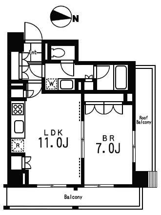 Mタイプ　1LDK　45.97ｍ2