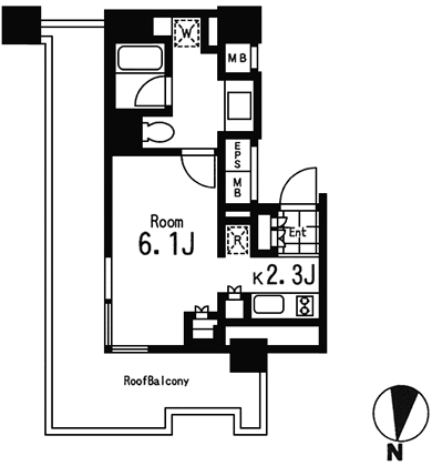 Tタイプ　Studio　27.70ｍ2