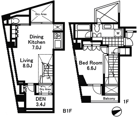 Aタイプ　1LDK+DEN　67.24m2