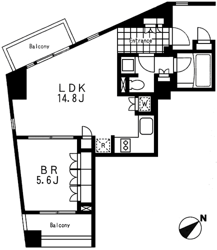 Fタイプ　1LDK　47.35m2