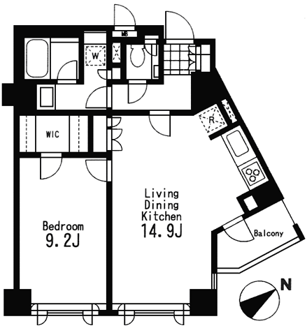 Pタイプ　1LDK　61.63m2