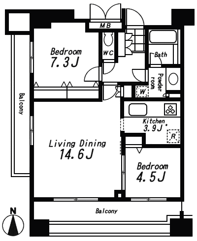 E1タイプ　間取り図