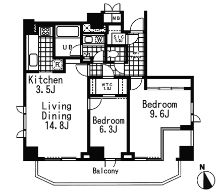 Lタイプ　間取り図